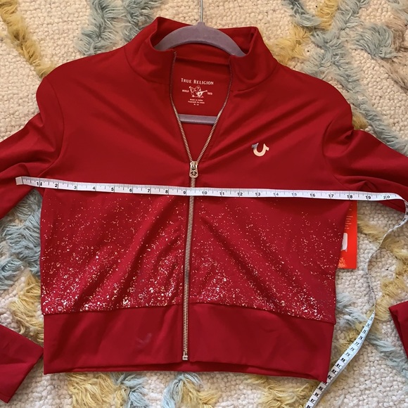 True religion crop shimmer zip up. - Picture 12 of 16